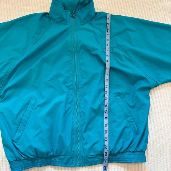 Reebok Vintage Y2K 90's Teal Zi Up Raincoat Windbreaker Jacket Size M Unisex - Picture 8 of 8